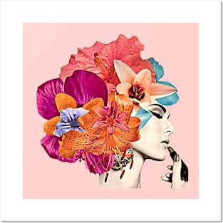 Pink Flower  woman Posters and Art